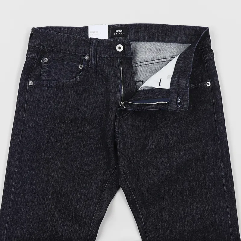 Edwin ED-55 Regular Tapered Jeans CS Red Listed Blue Denim Rinsed-2