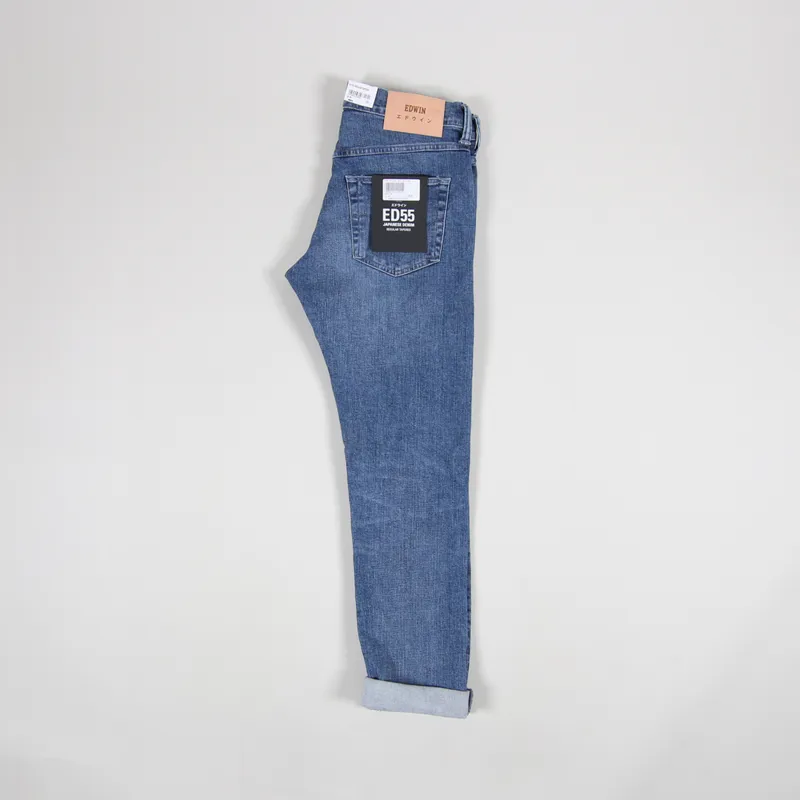 Edwin ED-55 CS Jeans Yuuki Blue Tsukiya Wash-2