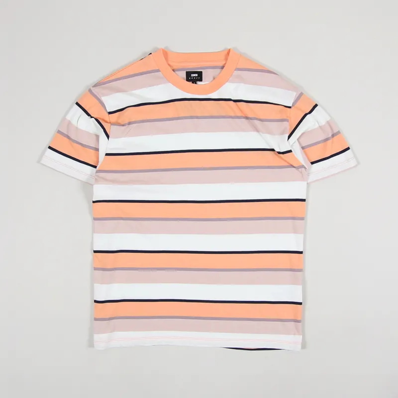 Edwin Quarter T Shirt Cantaloupe Stripe
