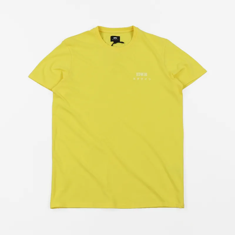 Edwin Logo Chest T Shirt Aspen Gold