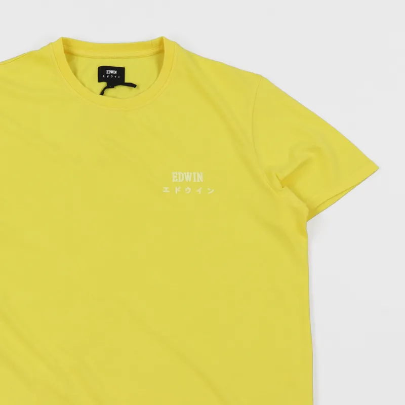 Edwin Logo Chest T Shirt Aspen Gold-2