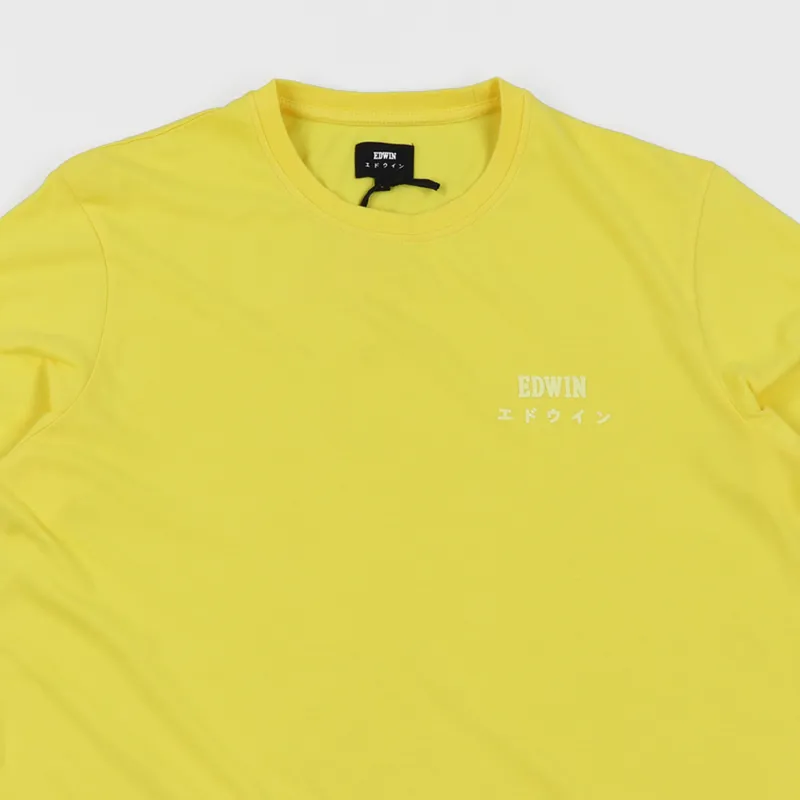 Edwin Logo Chest T Shirt Aspen Gold-1