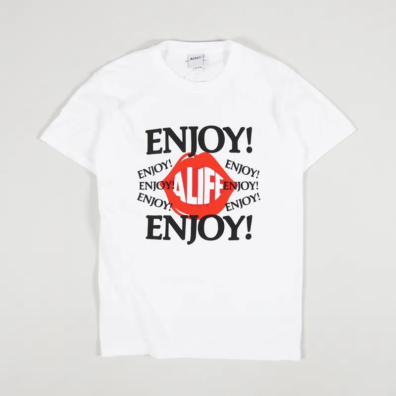 Alife Enjoy Alife T Shirt White Black Red
