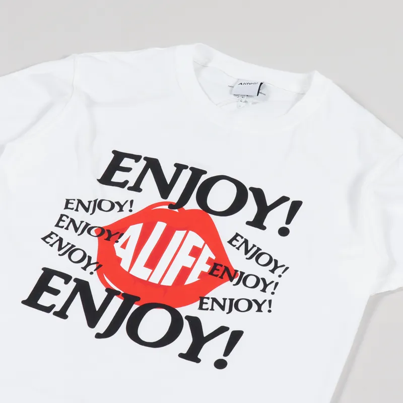 Alife Enjoy Alife T Shirt White Black Red-1