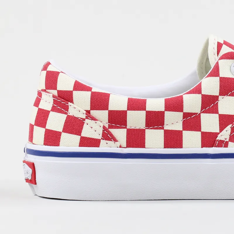 Vans Era Pro Checkerboard Shoes Rococco Red Classic White-1