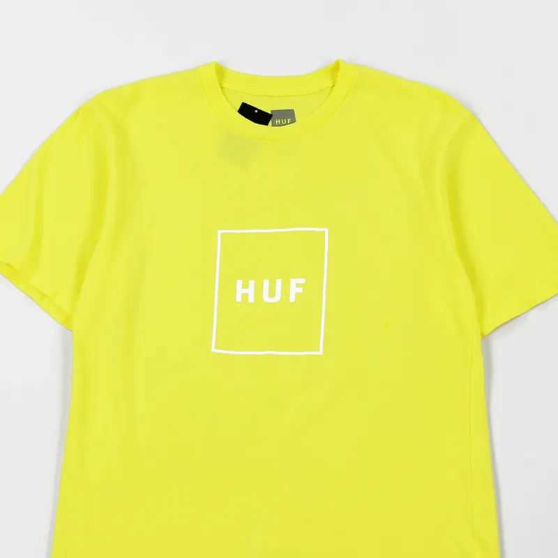 Huf Essentials Box Logo T Shirt Aurora Yellow-1