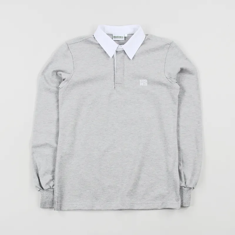 Hikerdelic Fellow Long Sleeve Rugby Shirt Granite White