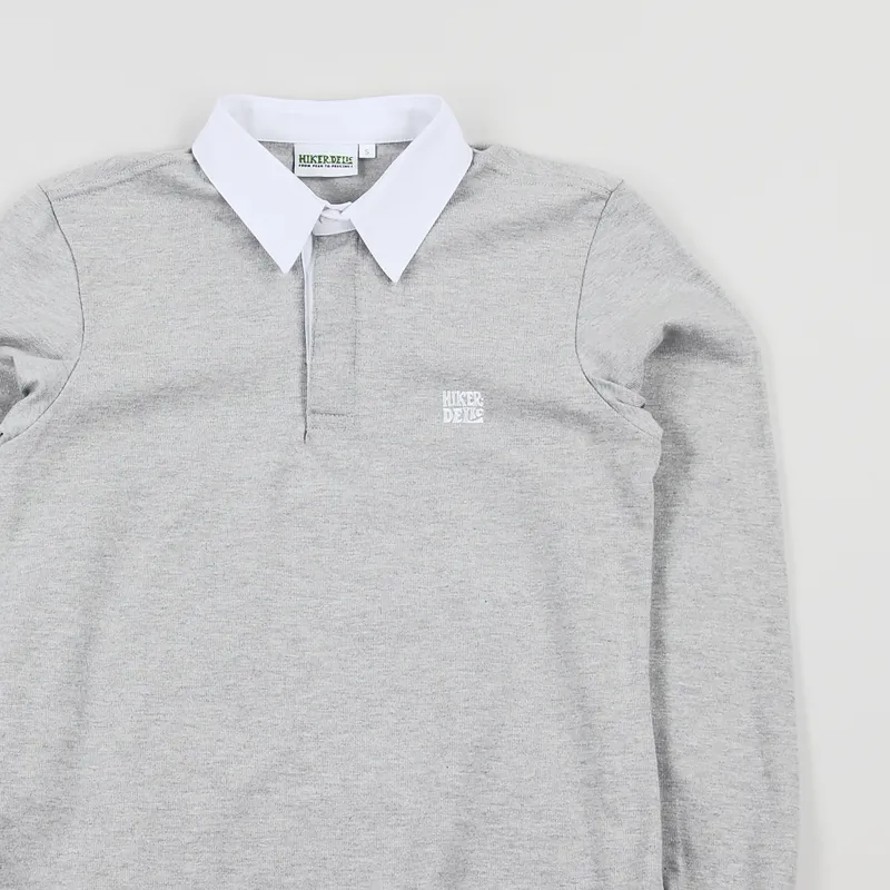 Hikerdelic Fellow Long Sleeve Rugby Shirt Granite White-1