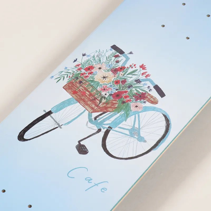 Skateboard Cafe Flower Basket Deck Blue 8 Inch-2