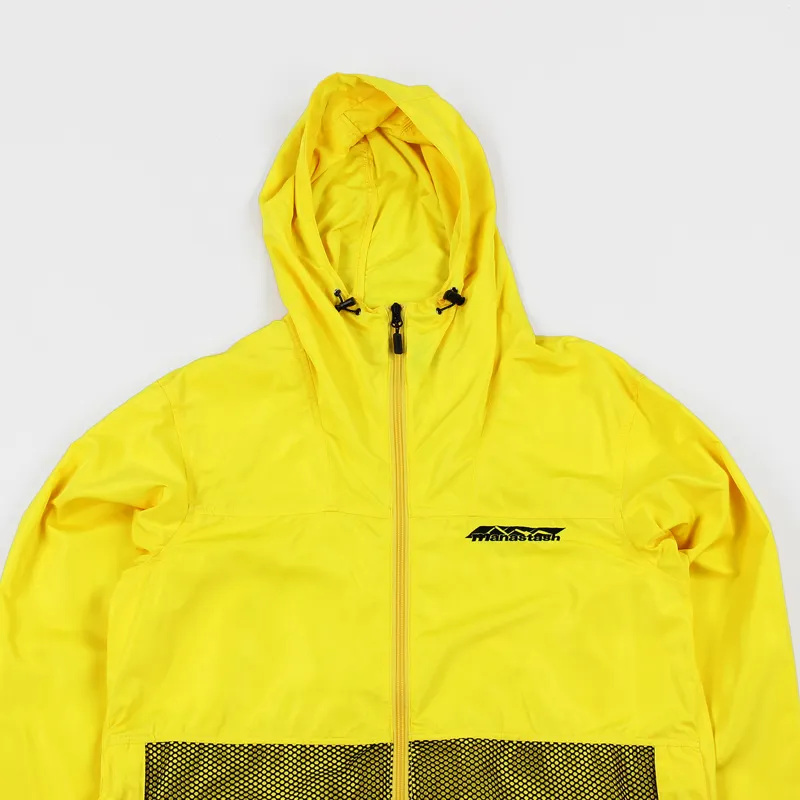 Manastash Mens Lightweight Fog PK Polyester Anorak Jacket Yellow