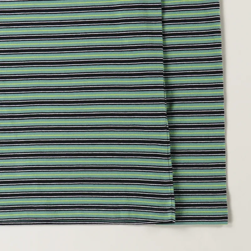 Daily Paper Men Striped Gaso Long Sleeve T Shirt Black Blue Green