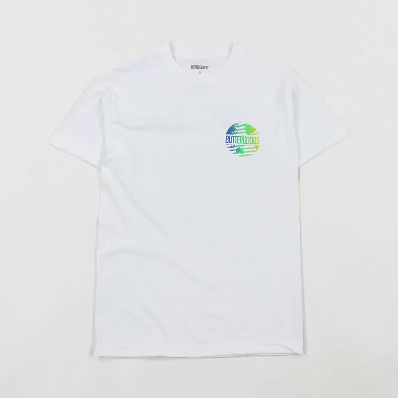 Butter Goods Gradient Worldwide T Shirt White-1