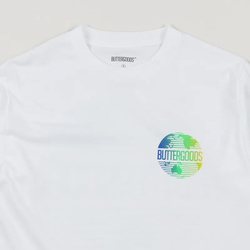 Butter Goods Gradient Worldwide T Shirt White-2