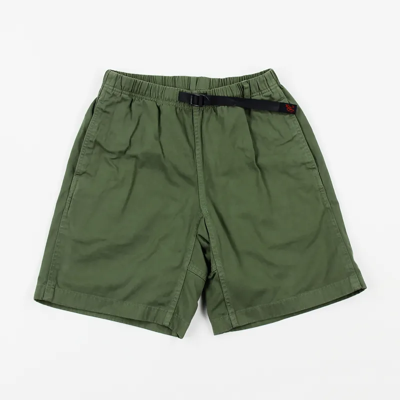 玄関先迄納品 Cotton Organic Mens Gramicci Twill Green Olive G-Shorts Climbing 男性用