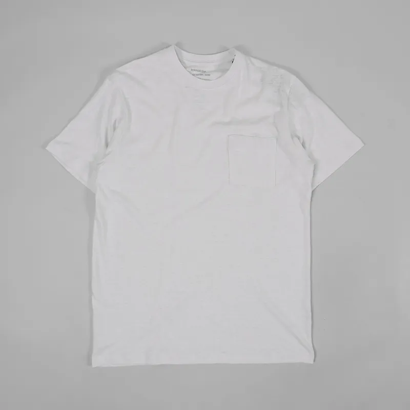 Maharishi Hemp Organic Pocket T Shirt White