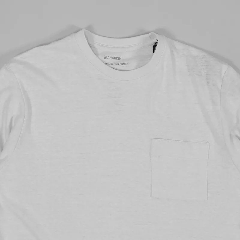 Maharishi Hemp Organic Pocket T Shirt White-1