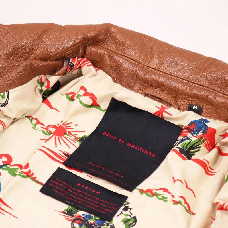 Deus Ex Machina Holeshot Racer Jacket Tan-3