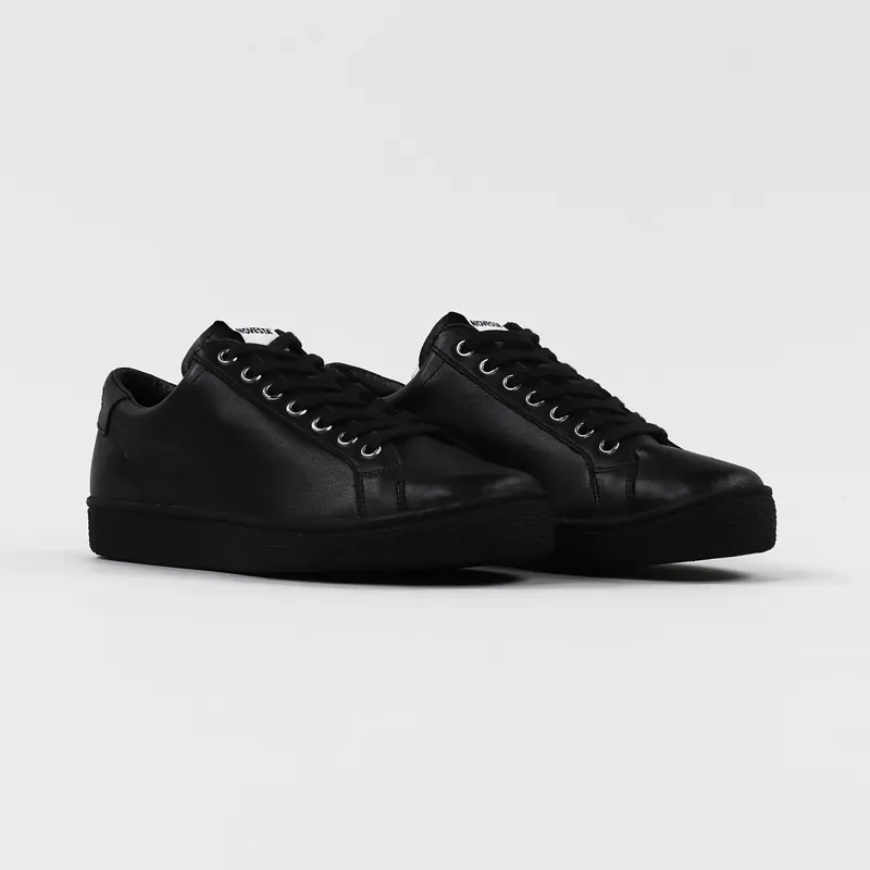 Novesta Mens Itoh Leather Tennis Shoes UK Trainers All Black