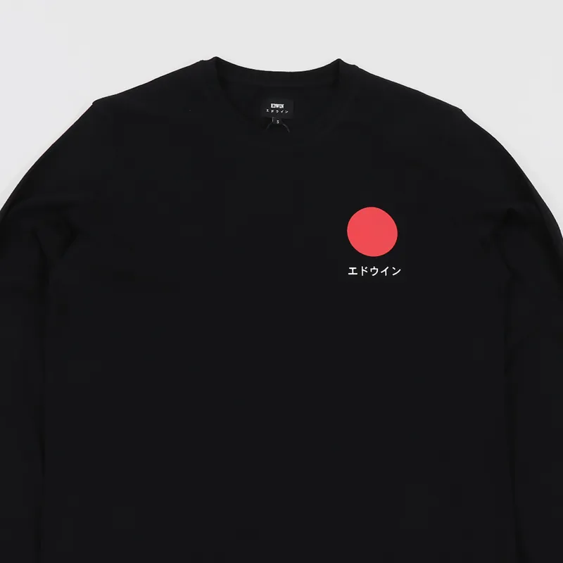 Edwin Japanese Sun Long Sleeve T Shirt Black-1