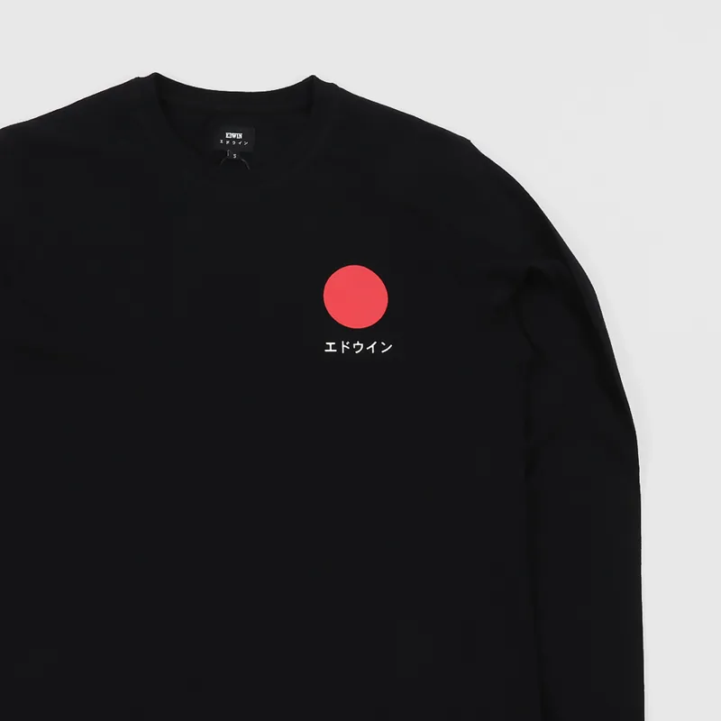 Edwin Japanese Sun Long Sleeve T Shirt Black-2