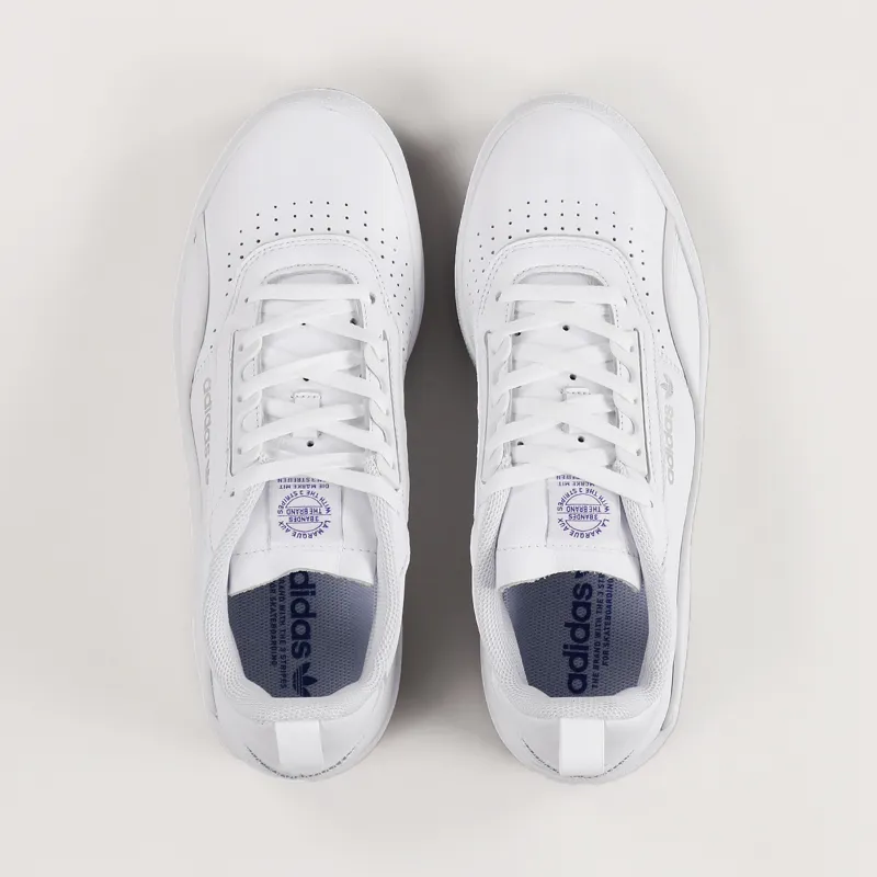 Adidas Skateboarding Liberty Cup Shoes White Blue Silver-6