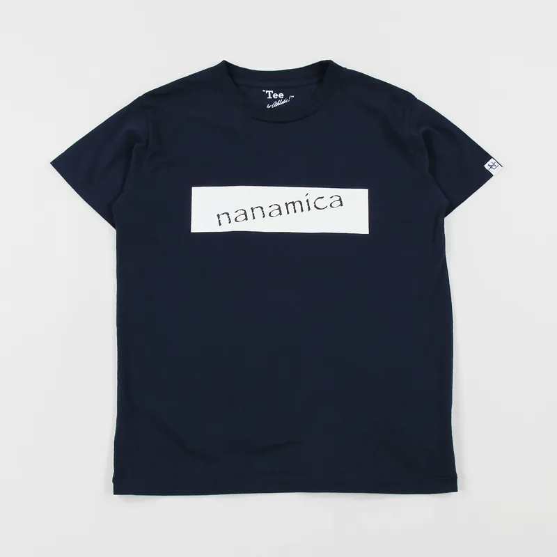 Nanamica Logo T Shirt Navy