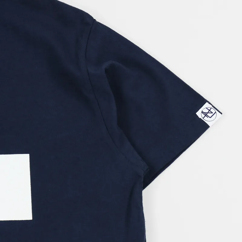 Nanamica Logo T Shirt Navy-2