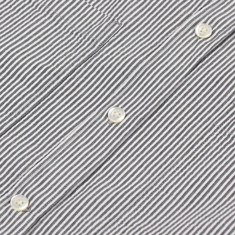 Norse Projects Thorsten Seersucker Shirt Navy Stripe-3