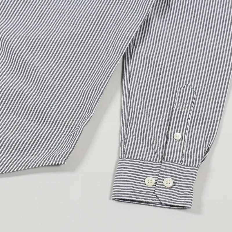 Norse Projects Thorsten Seersucker Shirt Navy Stripe-2
