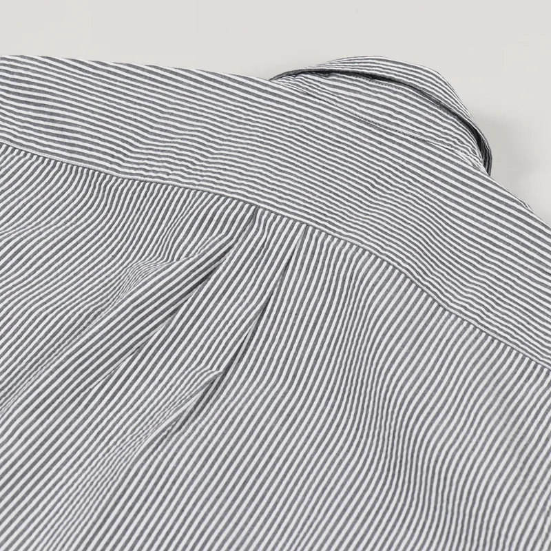 Norse Projects Thorsten Seersucker Shirt Navy Stripe-7