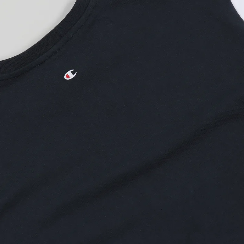 Champion x Beams Long Sleeve Crew Neck T Shirt Navy White-4