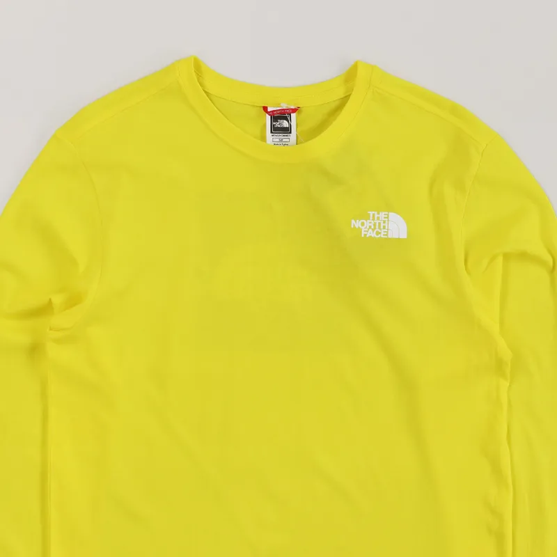 The North Face Long Sleeve Red Box T Shirt Lemon-2