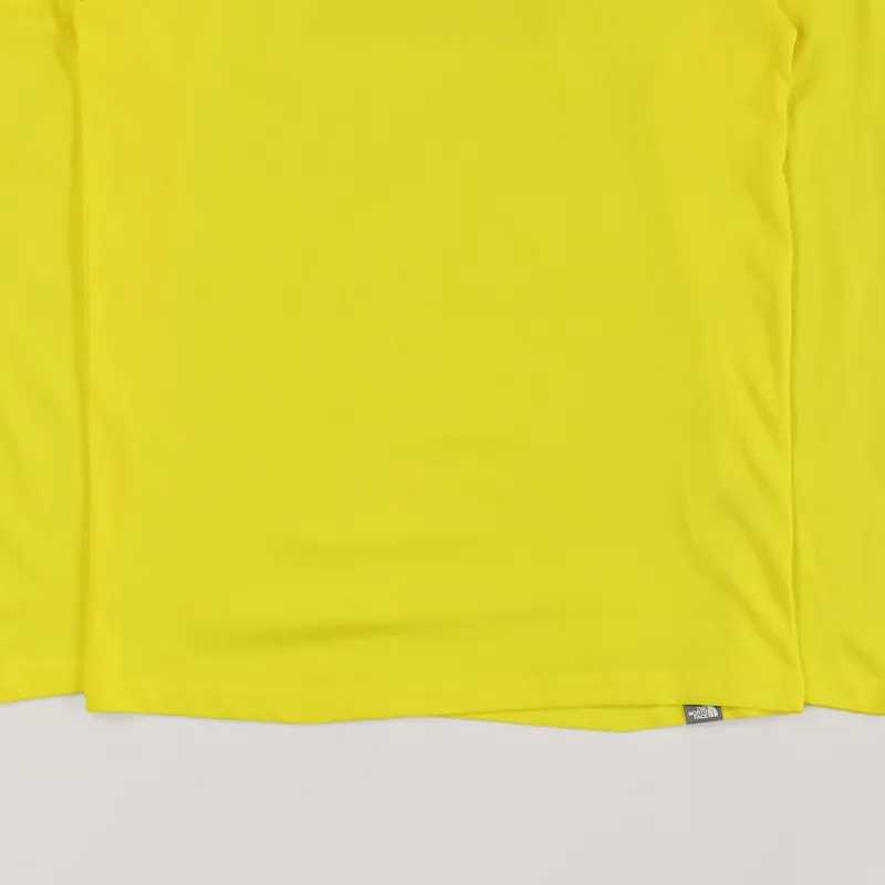 The North Face Long Sleeve Red Box T Shirt Lemon-3