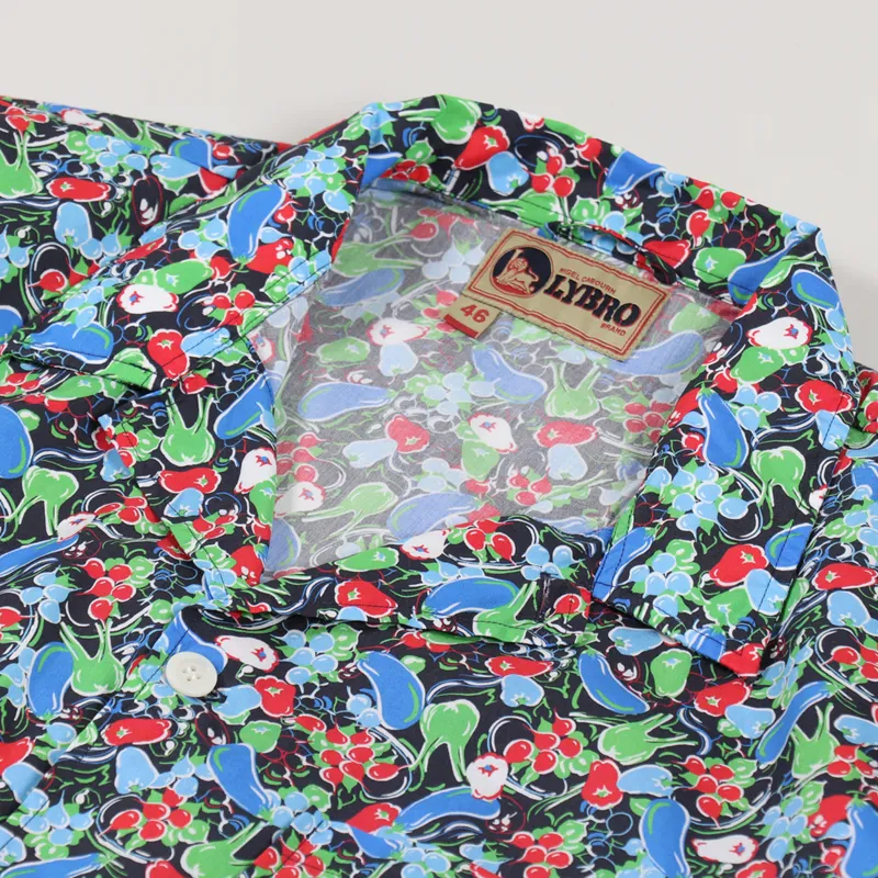 Nigel Cabourn Frankies Shirt Navy Print-4