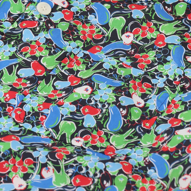 Nigel Cabourn Frankies Shirt Navy Print-3