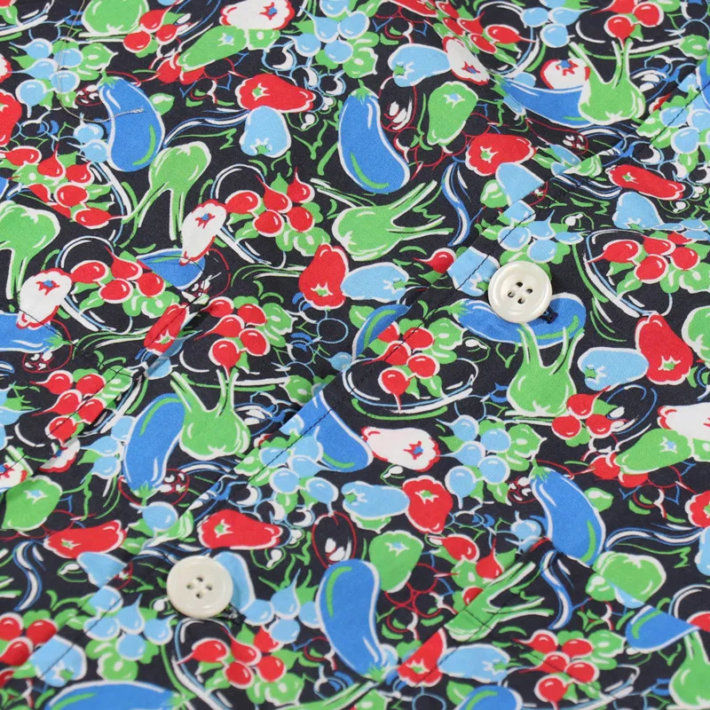 Nigel Cabourn Frankies Shirt Navy Print-2