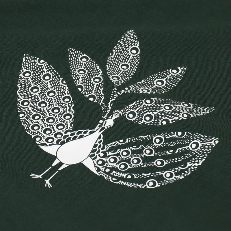 Magenta Peacock T Shirt Green-2