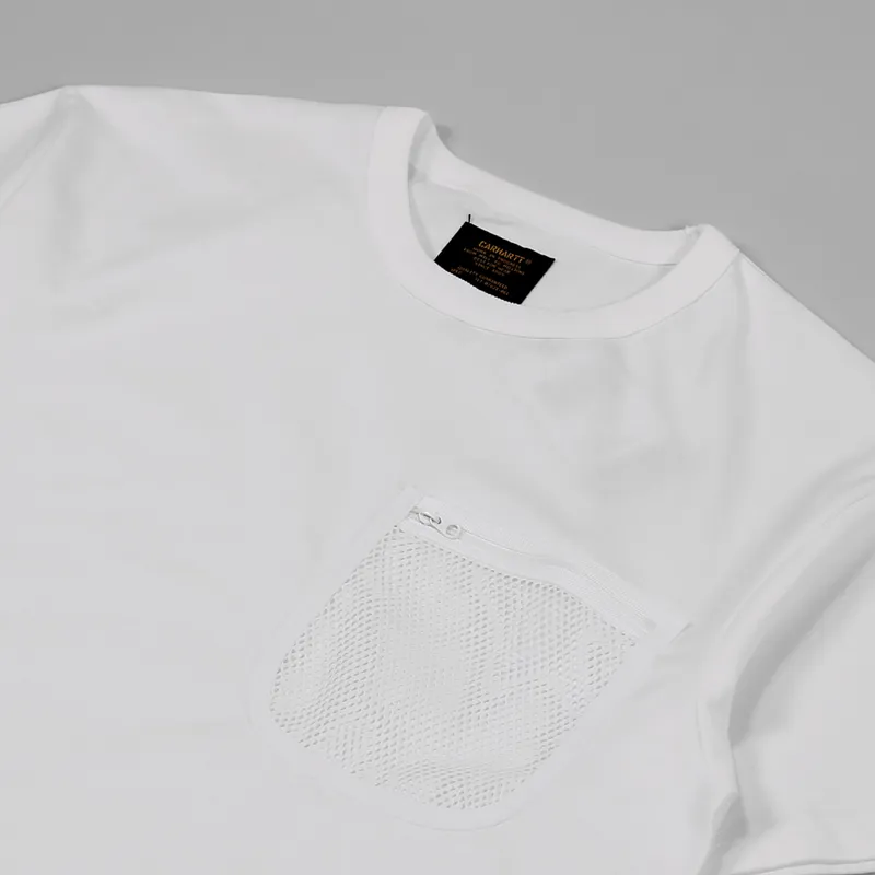 Carhartt WIP Military Mesh Pocket T Shirt White-1