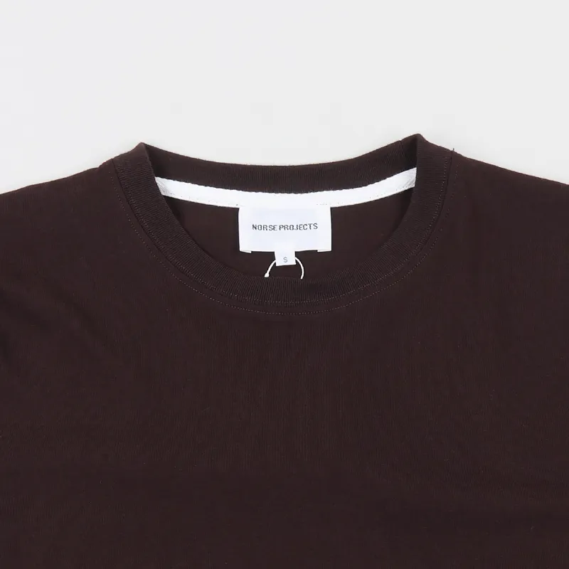 Norse Projects Niels Standard T Shirt Eggplant Brown-1