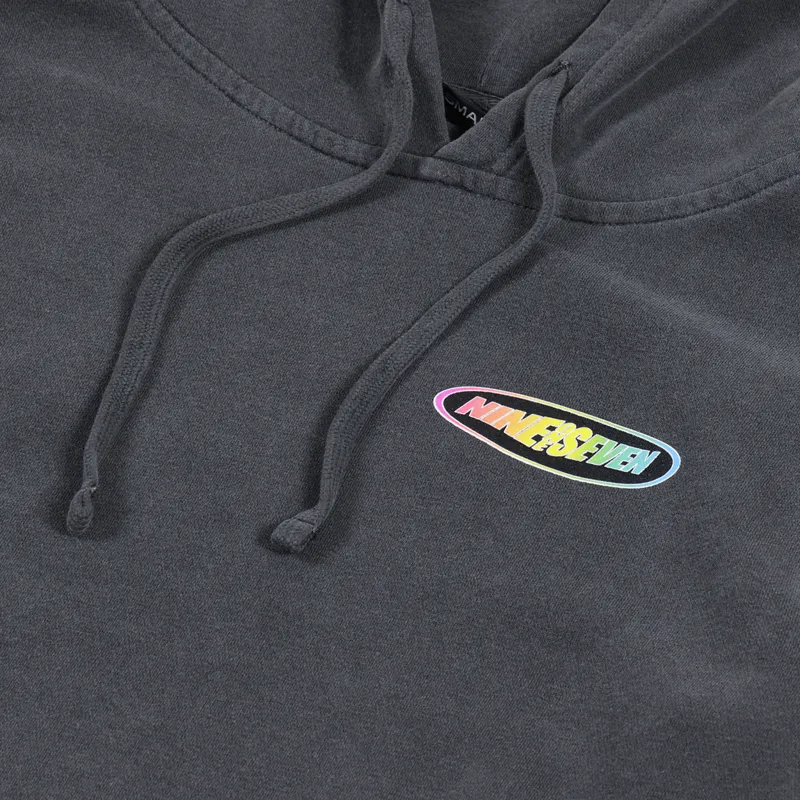 Call Me 917 Racer Pullover Hoodie Washed Black-4