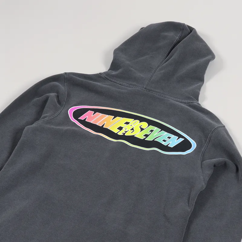 Call Me 917 Racer Pullover Hoodie Washed Black-2