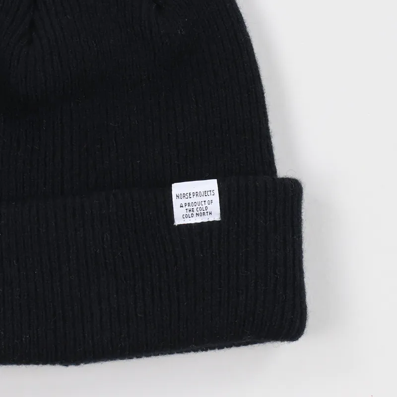 Norse Projects Beanie Black-1