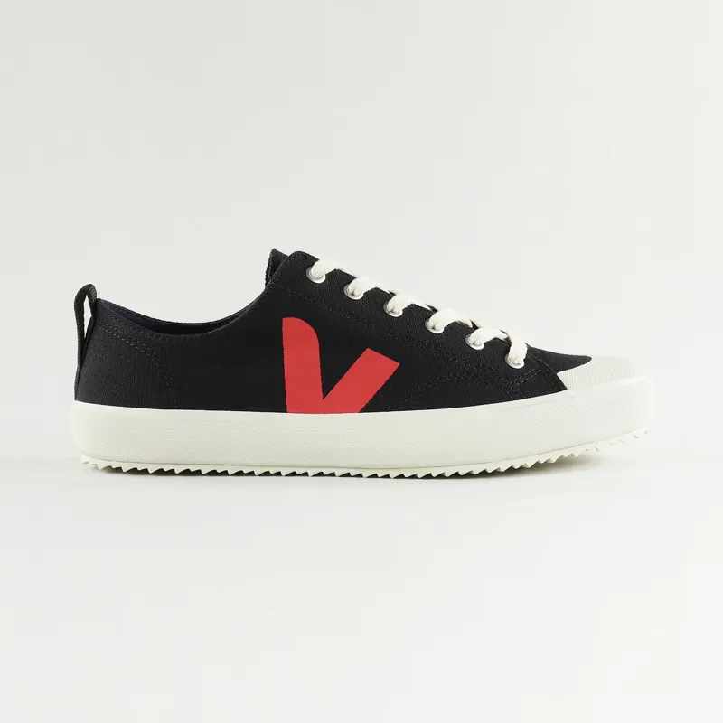 Veja Mens Organic Vegan Sneakers Nova Canvas Shoes Black Pekin