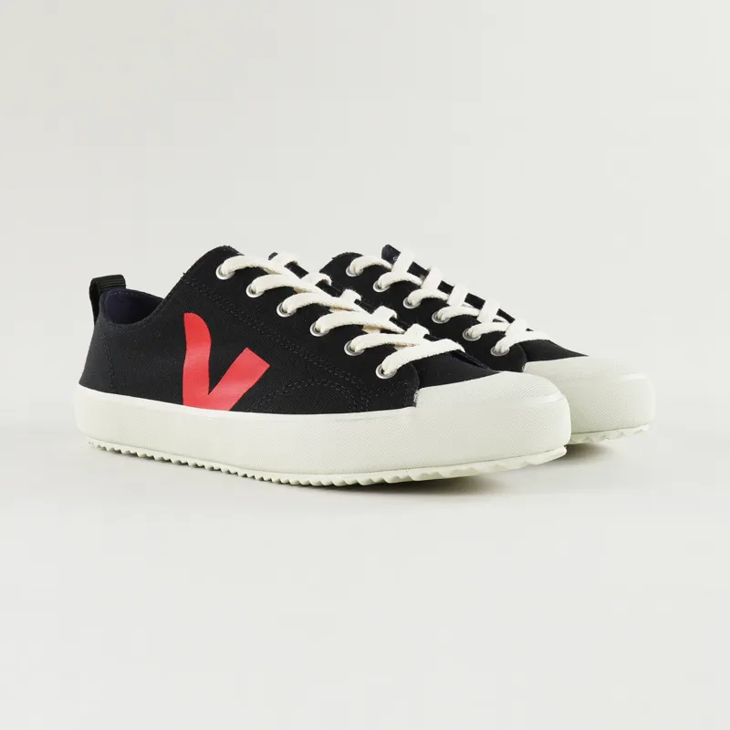 Veja Nova Canvas Shoes Black Pekin-3