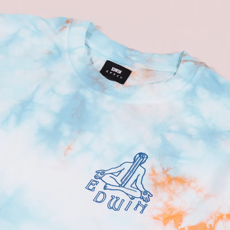Edwin Meditation 2 T Shirt Angel Blue Cantaloupe-2