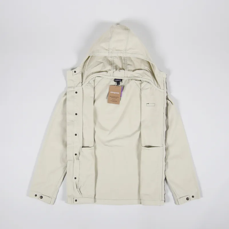 Patagonia Mens Organic Cotton Canvas Outdoor Jacket Pelican Beige