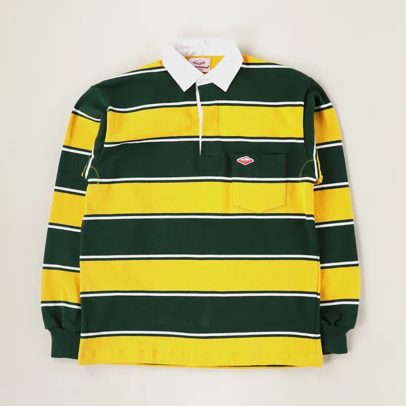 Battenwear Pocket Rugby Shirt Gold Green White