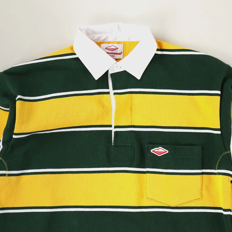 Battenwear Pocket Rugby Shirt Gold Green White-1