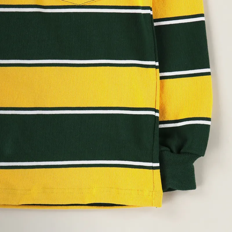 Battenwear Pocket Rugby Shirt Gold Green White-2