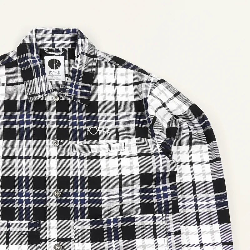 Polar Skate Co. Plaid Work Jacket Grey-1